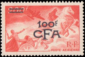 French Reunion #C38, Incomplete Set, 1949, Hinged