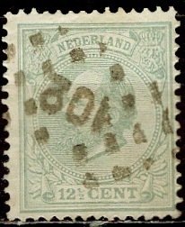 Netherlands; 1875: Sc. # 26: Used Single Stamp