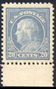 US 515 20c 1917 Benjamin Franklin perf 11 PSAG grade 95J NH