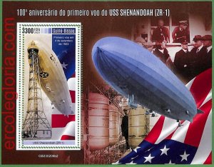 B1532 - GUINE-BISSAU - ERROR MISPERF Stamp Sheet - 2023 - Zeppelin-