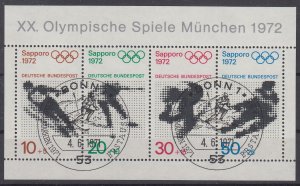 Germany 1971 Sc#B475a Mi#SS 6 used Cancel Bonn (BU1783)