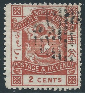 North Borneo, Sc #37, 2c Used