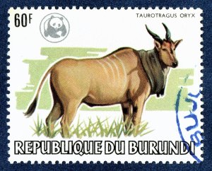 [sto683] BURUNDI 1983 Scott#597a used 60FR ORYX ANIMAL WWF