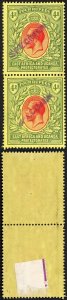 KUT SG56s KGV 4r Red and Green/yellow opt Specimen locally PAIR 1 x U/M GREAT C