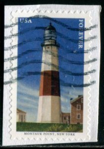 5621 (55c) Mid-Atlantic Lighthouses - Montauk Point SA. used on paper