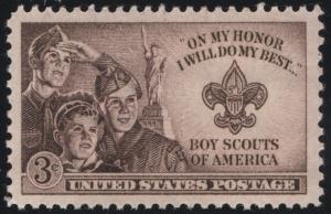 SC#995 3¢ Boy Scouts of America Single (1950) MNH