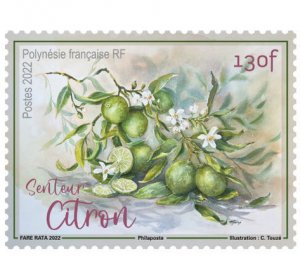 2022 Fr Polynesia Lemon Scent  (Scott 1288) MNH