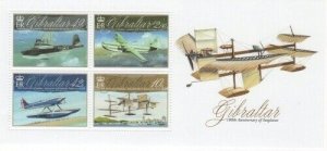 Gibraltar 2010 - Aviation Airplanes - Scott #1243 - Sheet of 4 stamps - MNH