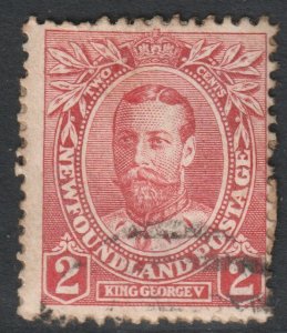 Canada Newfoundland Scott 105 - SG118, 1911 Coronation 2c used