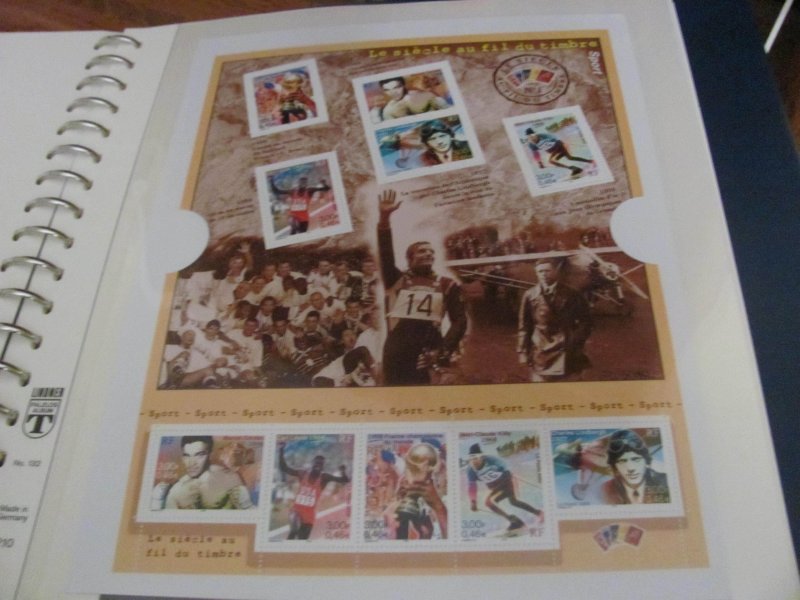 FRANCE MNH 1994-2000 LINDNER ALBUM COMPLETE W/SS &  BOOKLETS (95)