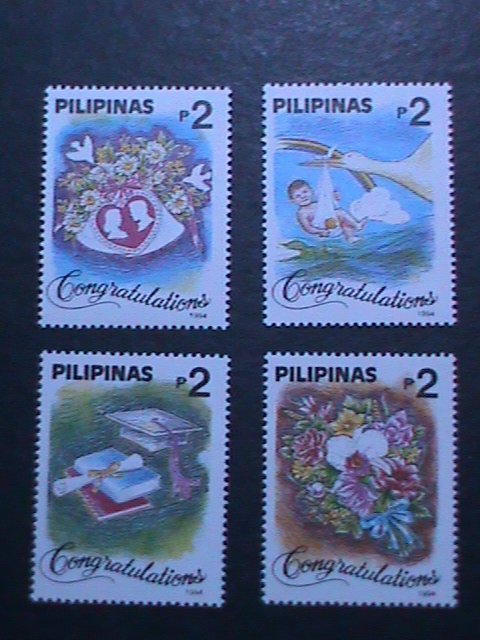 ​PHILIPPINES-1994 SC#2298-2301 CONGREATULATION  MNH VF WE SHIP TO WORLDWIDE