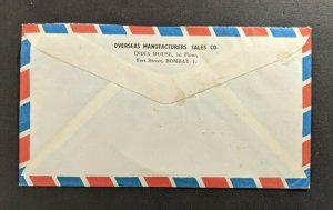 1955 India Airmail Cover to North Wales PA USA