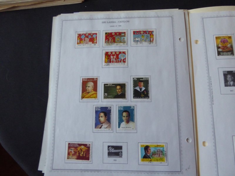 Sri Lanka 1973-1989 Stamp Collection on Album Pages