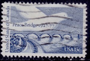 United States, 1977, Peace Bridge, 13c, #1721, used**