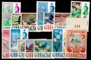 GIBRALTAR SG160-173, 1960-62 COMPLETE SET, LH MINT. Cat £80.