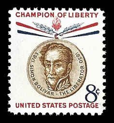 PCBstamps   US #1111 8c Simon Bolivar, MNH, (10)