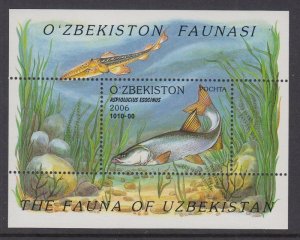 Uzbekistan MNH S/S 452 Resh Water Fish 2006