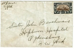 St. Pierre & Miquelon 1930's cover to the U.S., franked Scott 154