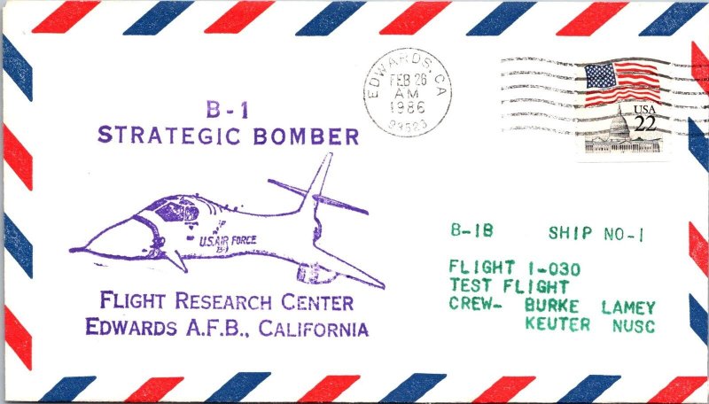 2.26.1986 - B1 Strategic Bomber / B-1B Ship #1 - Edwards, CA - F38752