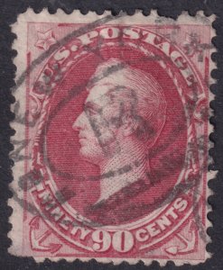 #166 Used, Fine, Couple short perfs (CV $300 - ID36116) - Joseph Luft