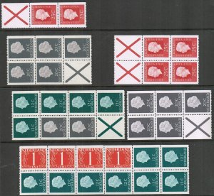 Netherlands 1966-9, booklet panes, MNH