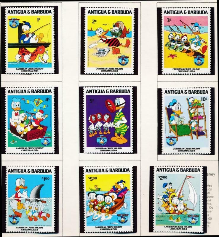 DISNEY ANTIGUA 808-816 MINT NH CARIBBEAN CRUISE