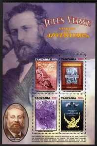 TANZANIA - 2005 - Jules Verne 100 Death Anniv - Perf 4v Sheet -Mint Never Hinged