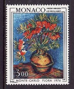 Monaco-Sc#1022-unused NH set-Flowers-Flora-1976-