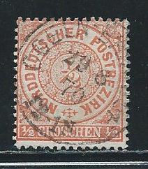 Germany (North German Confed) 15 1869 1/2gr Used (x1)