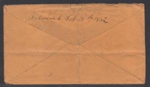 **CSA Cover, SC# 1 Warrington, FL Tied by CDS 1/25/1862