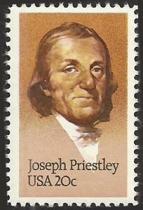 U.S.#2038  Joseph Priestly 20c Single, MNH.