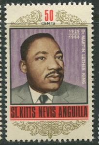 St. KITTS-NEVIS-Scott 190 -Martin Luther King -1968- MNH - Single 50c Stamp