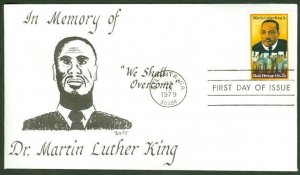 MARTIN LUTHER KING JR FDC DUKE CACHET