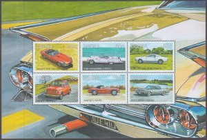 LIBERIA Sc# 1388a-f MNH S/S of 6 DIFF CLASSIC CARS