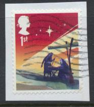 GB SG 3772  SC# 3453b Christmas 2015  1st Class Used on piece 