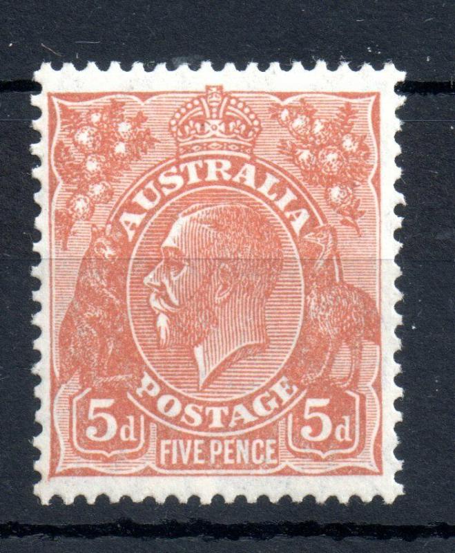 Australia KGV 1926 5d orange brown mint LHM #103A WS13961