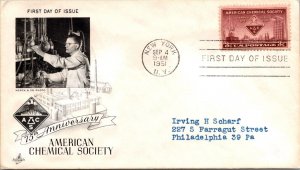 FDC 1951 SC #1002 Artcraft Cachet - New York, Ny - Single - J196