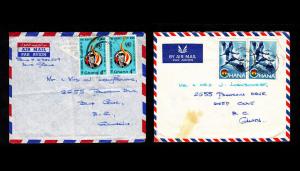 Ghana  Two Commercial Covers to Canada