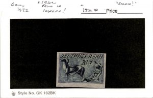 Germany, Postage Stamp, #196 Imperf Mint LH, 1922 Plow Horse (AD)