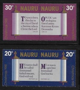 Nauru 1981 Christmas Biblical Scriptures in English & Nauruan MNH