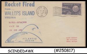 USA - 1962 ROCKET FIRED FROM WALLOPS ISLAND VIRGINIA SPECIAL COVER WITH CANC