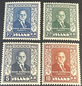 ICELAND # 274-277-MINT/HINGED---COMPLETE SET---1952