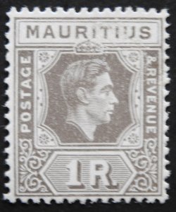 Mauritius 1938 George VI One Rupee SG 260 mint