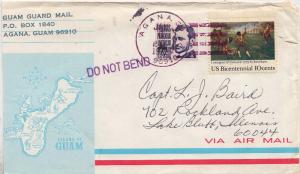 Guam 3c Parkman Prominent Americans and 10c Lexington and Concord US Bicenten...