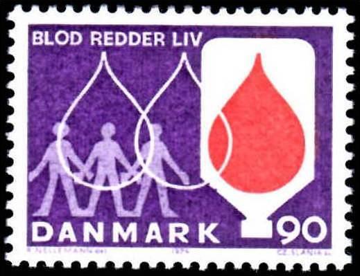 DENMARK 1974 BLOOD DONORS MNH**