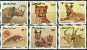 Zimbabwe Stamp 594-599  - Endangered species