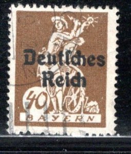 German States Bavaria Scott # 261, used, Mi # DR 124, exp h/s