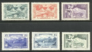 SWITZERLAND #181-85, 206 Mint (H) - 1914-30 Views Set