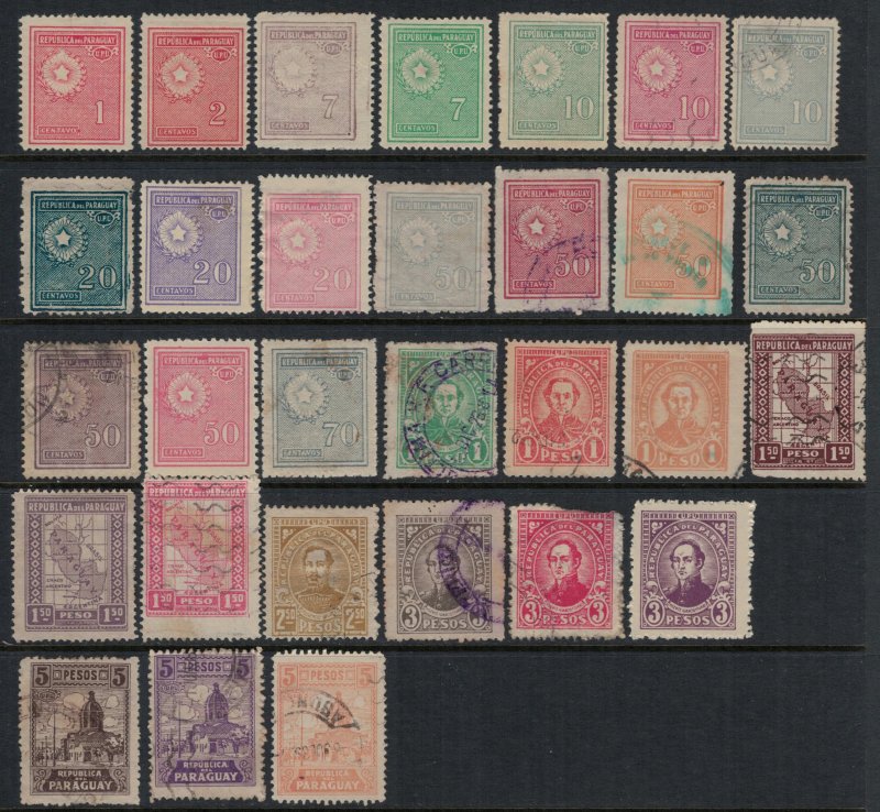 Paraguay #269-76,8-99*/u  CV $7.50  (#295 defect)