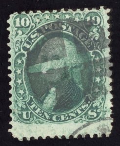 US Scott 68 Used 10c green George Washington Lot F064 bhmstamps